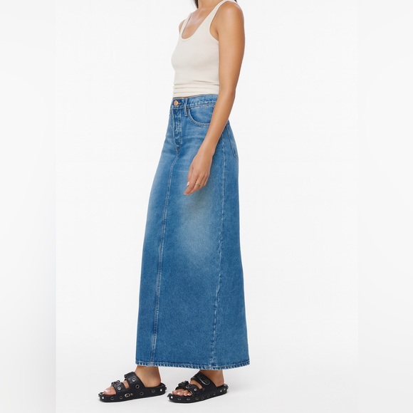 MOTHER Dresses & Skirts - MOTHER “Snacks” Denim Maxi Skirt – Size 28 – NWOT – High Rise Back Vent